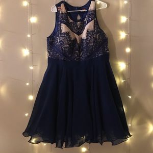 Chi Chi London Blue Lace Dress